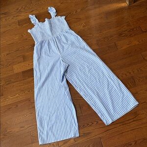 Blue Striped Jumpsuit